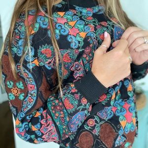 Vintage Multicolor Bomber Jacket
